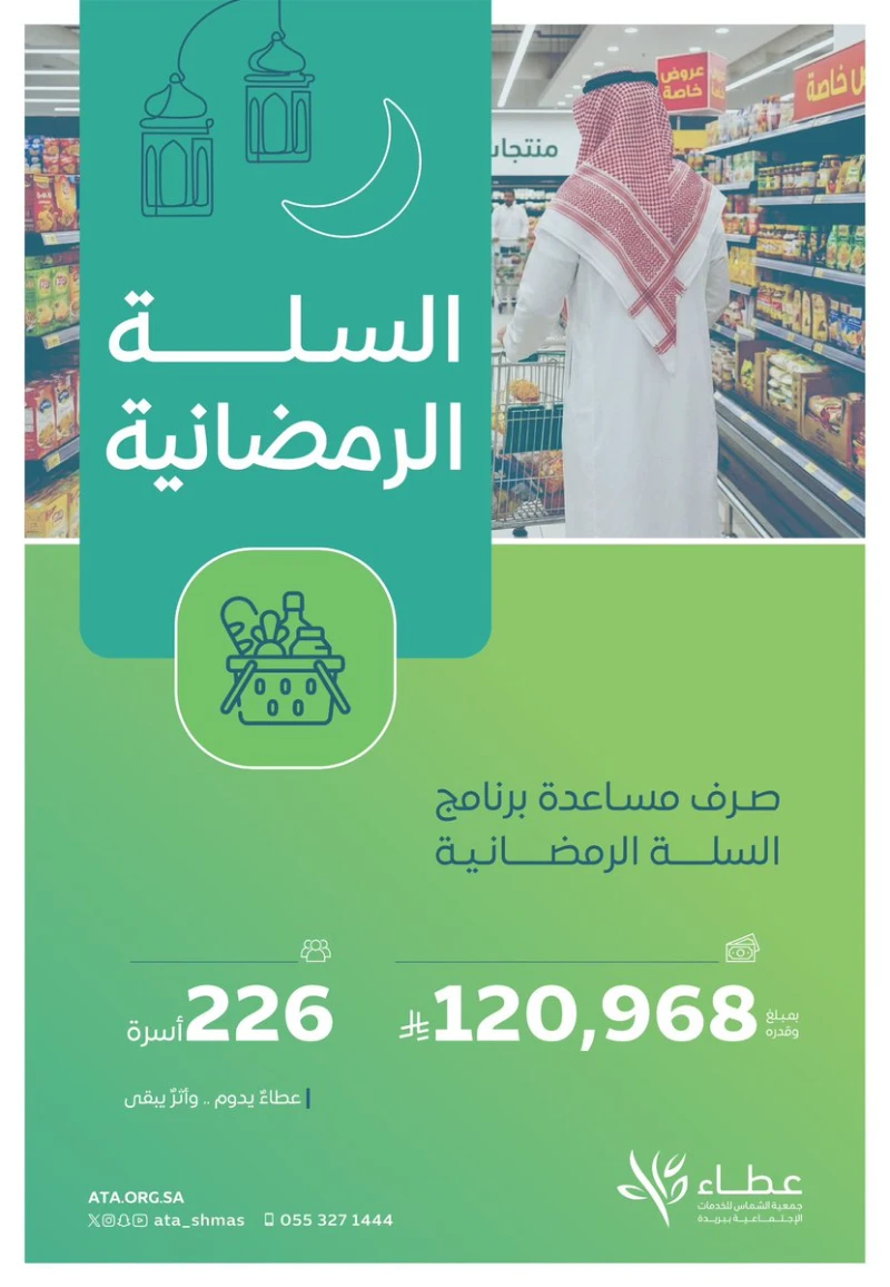 صرف السلة التموينية لشهر رمضان المبارك 